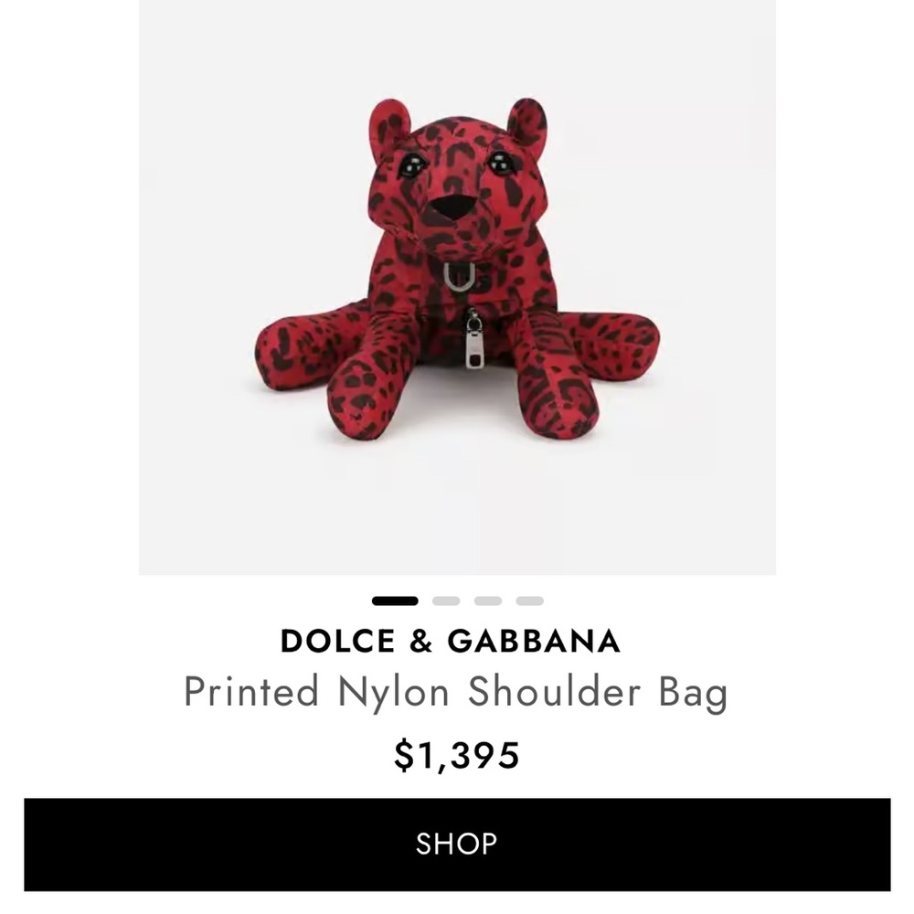 Dolce & Gabbana Red Leopard Print Shoulder Bag